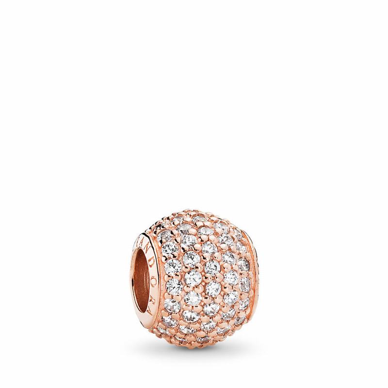 Pandora Rose™ Pavé Lights Charm - Pandora Rose/Cubic Zirconia - Canada | MG6529XO